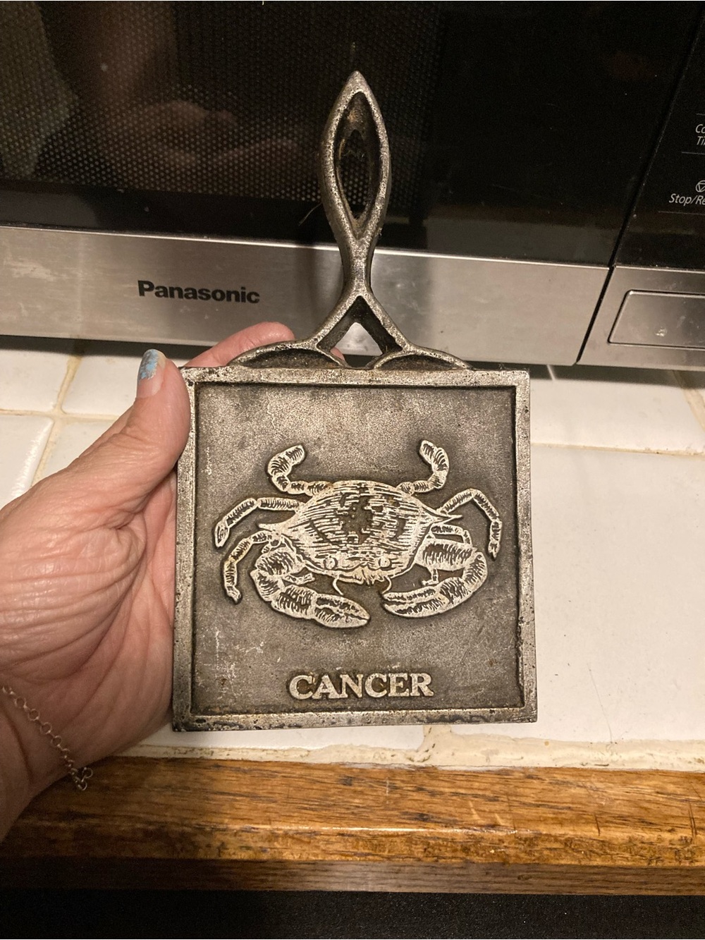 Panasonic Black and Silver Decorative Cast Metal Plaque